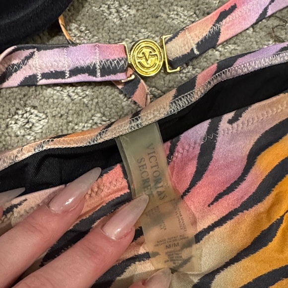 Victoria's Secret Pink and Orange Zebra Bikini - Picture 4 of 6